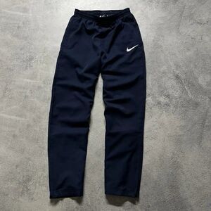 Nike Navy Blue embroidered check swoosh streetwear pants